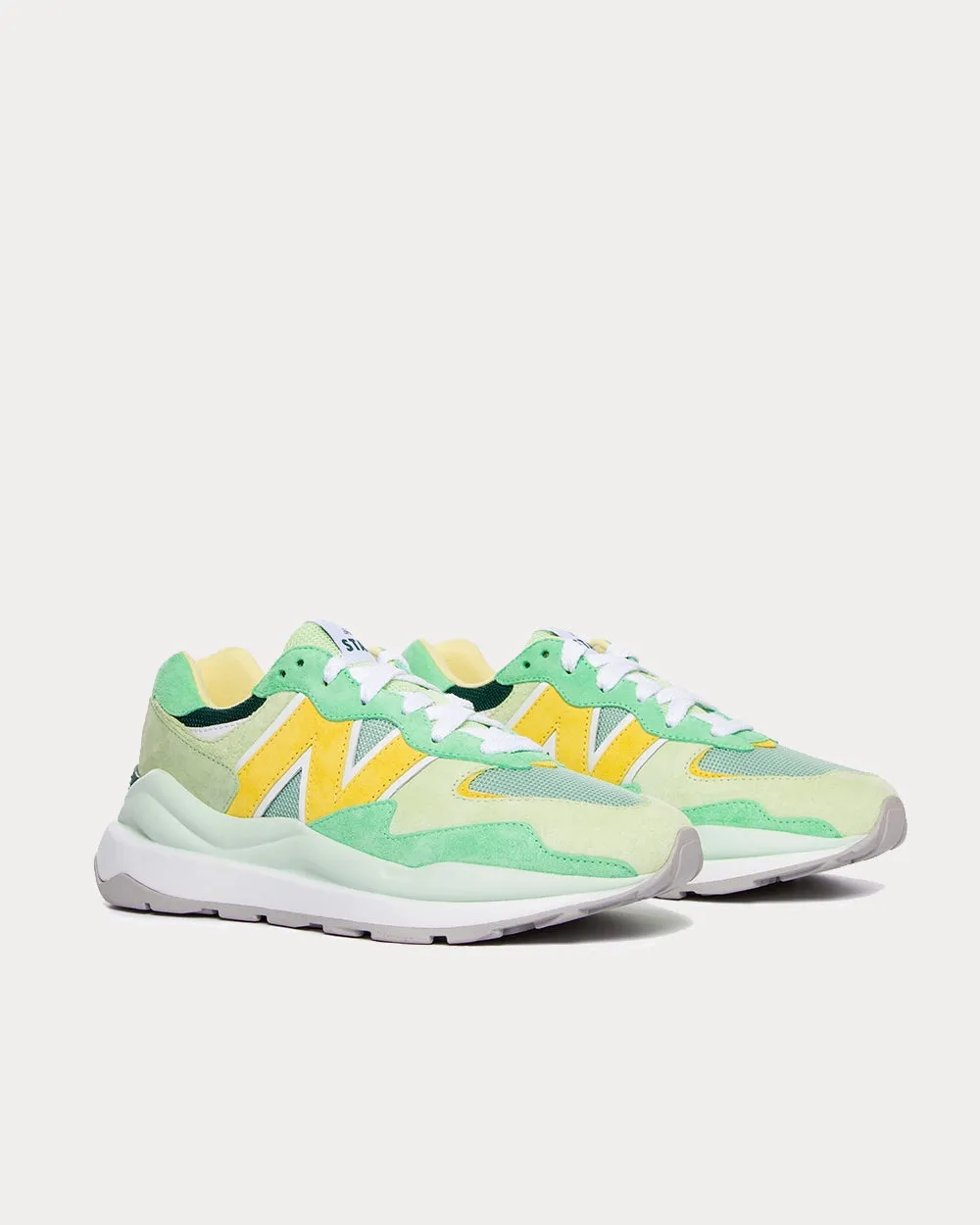 57/40 Agave with Green Low Top Sneakers