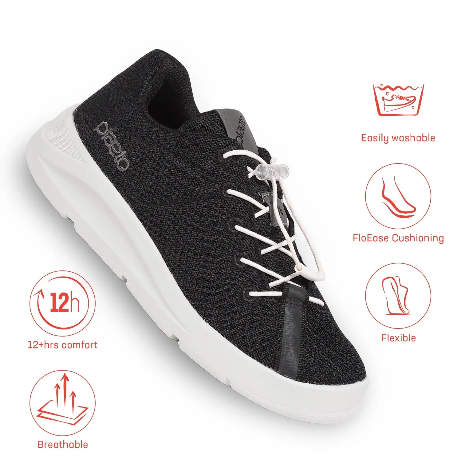 Ace Kids Sports Shoes - Black / Grey