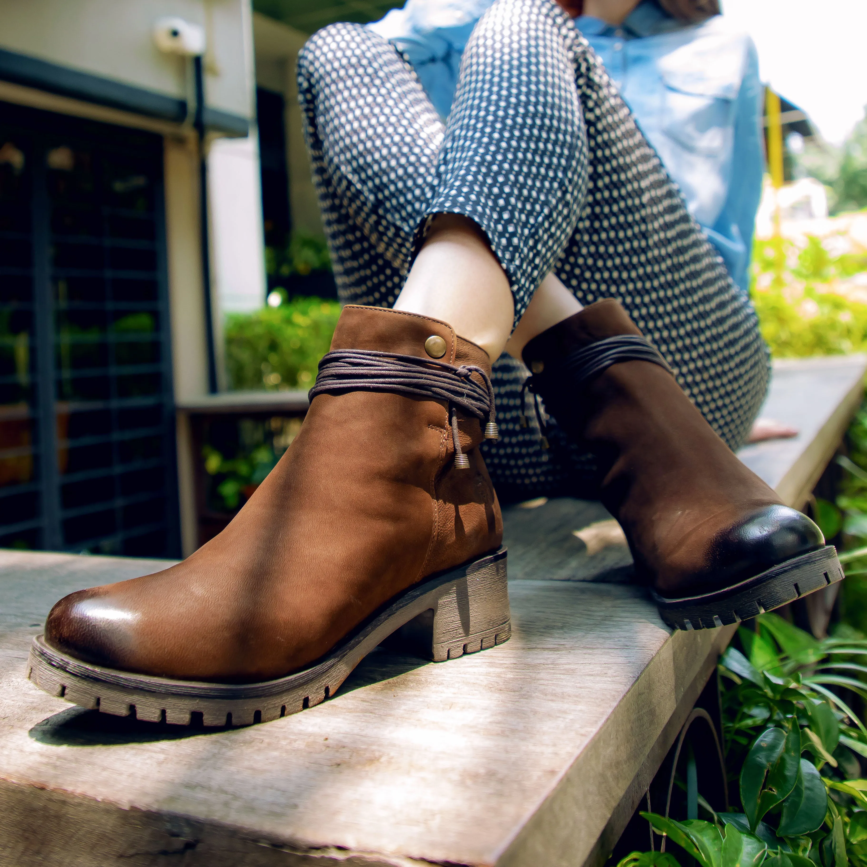 Adele Block Heel Ankle Boots