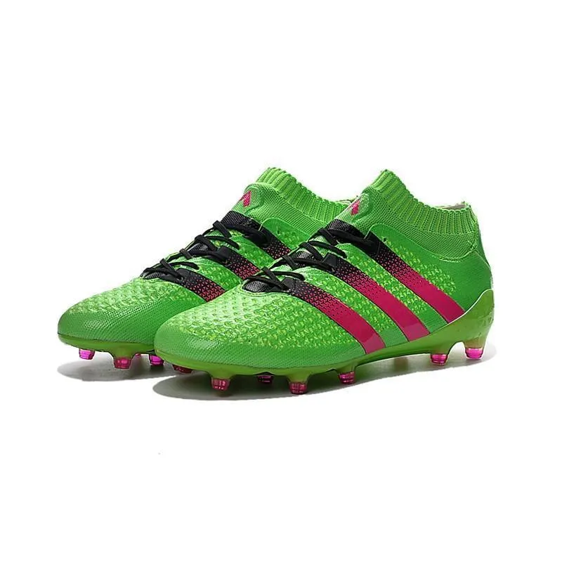 ADIDAS ACE 16.1 PRIMEKNIT FG - SOLAR GREENSHOCK PINKCORE BLACK