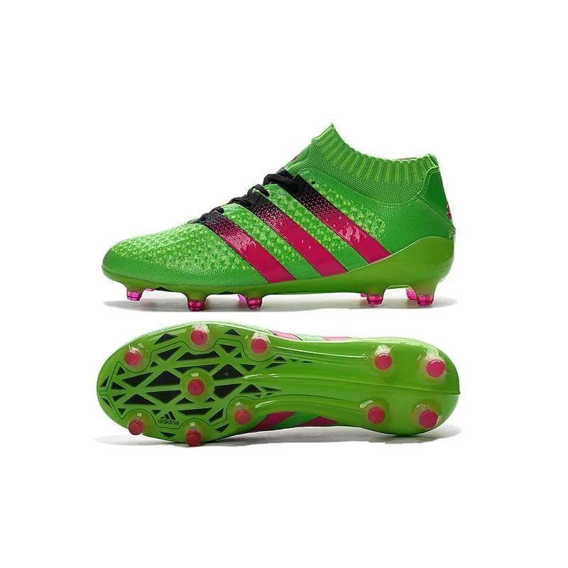 ADIDAS ACE 16.1 PRIMEKNIT FG - SOLAR GREENSHOCK PINKCORE BLACK