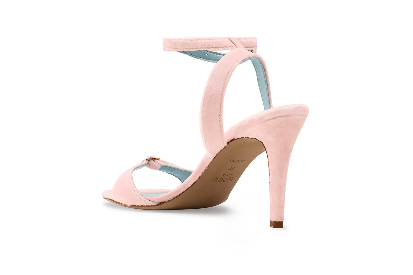 ANNA HIGH HEELS SANDALS - PINK VELVET