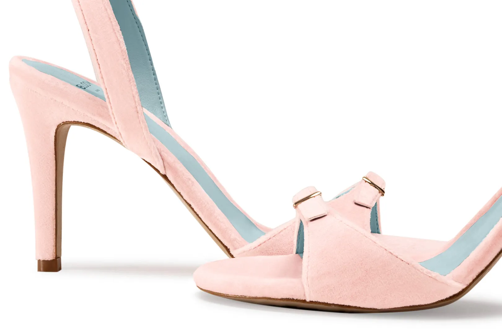 ANNA HIGH HEELS SANDALS - PINK VELVET