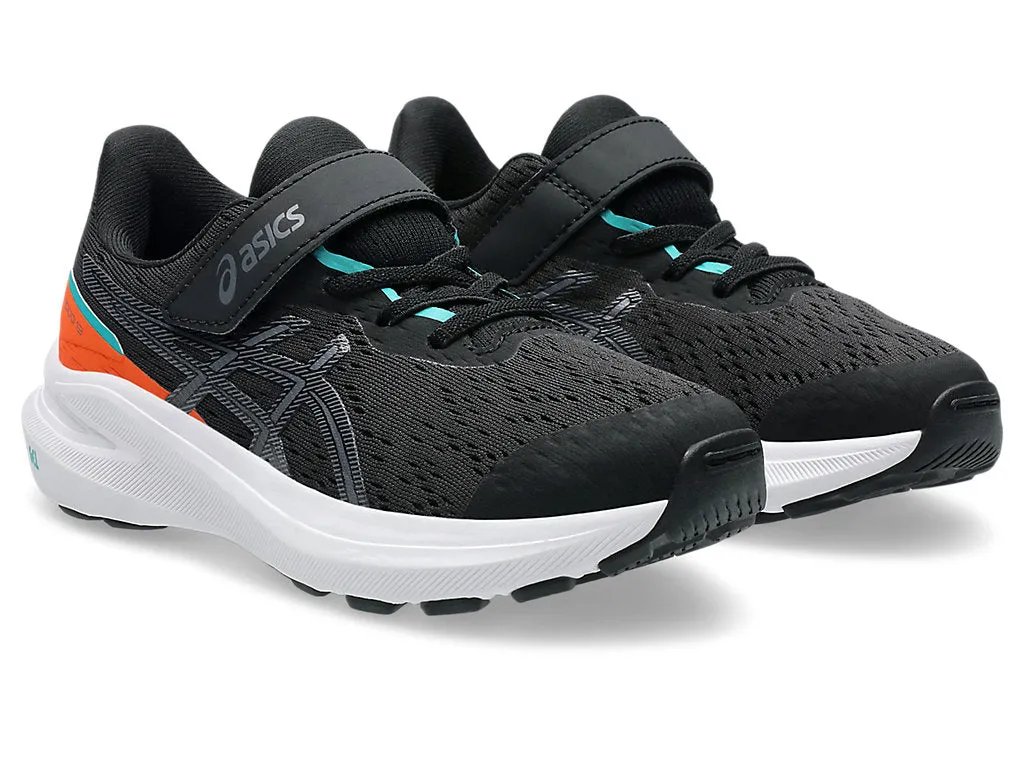 ASICS KID'S GEL GT 13 1000 HOOK N' LOOP BLACK/CARBON RUNNING SHOES