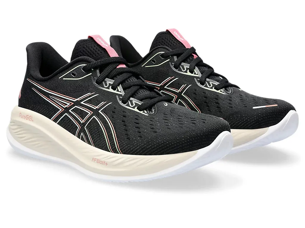 Asics Women's GEL-CUMULUS 26 Running Shoes in Black/Dark Jade