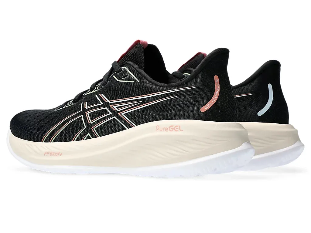 Asics Women's GEL-CUMULUS 26 Running Shoes in Black/Dark Jade