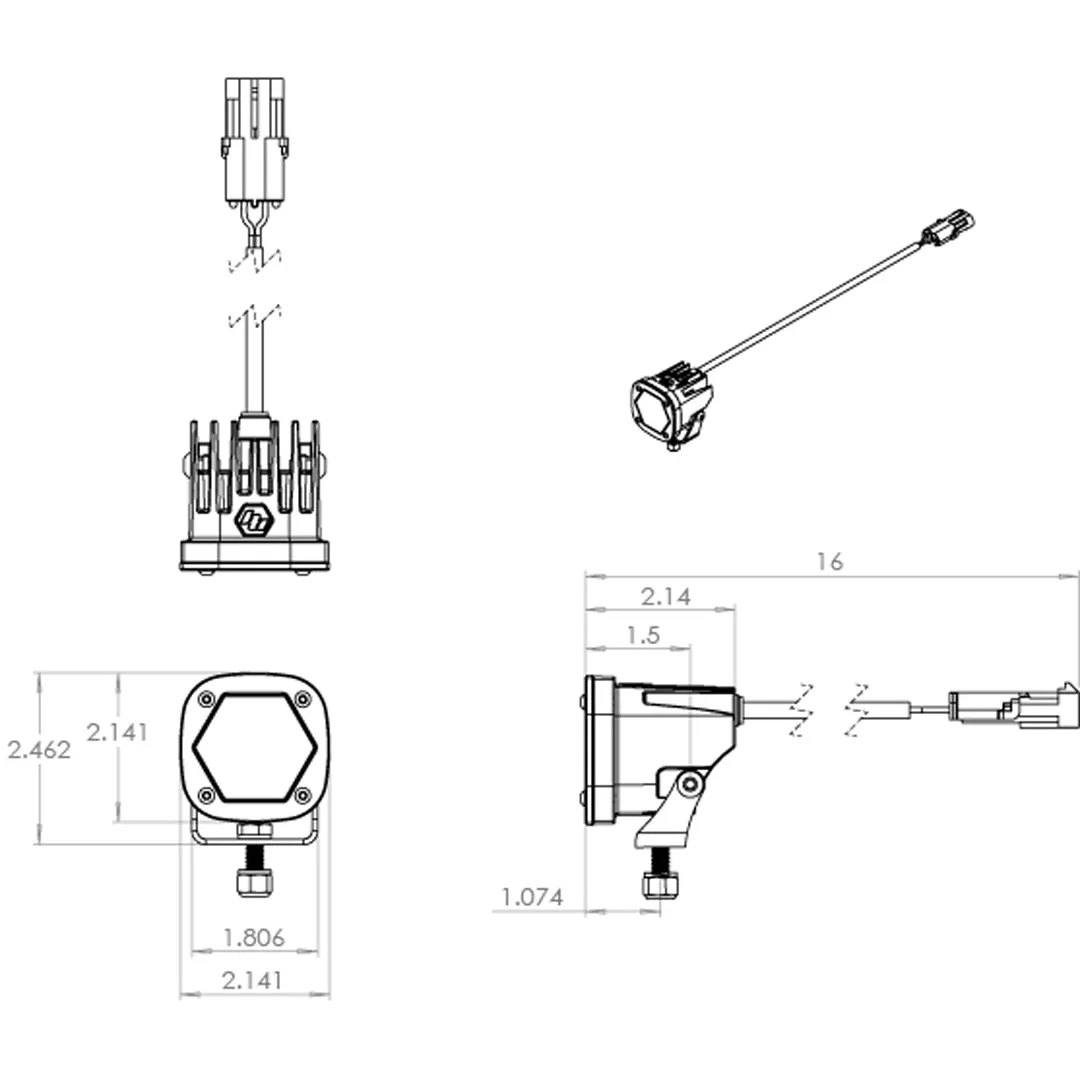 Baja Designs - S1 Black LED Auxiliary Light Pod - Universal