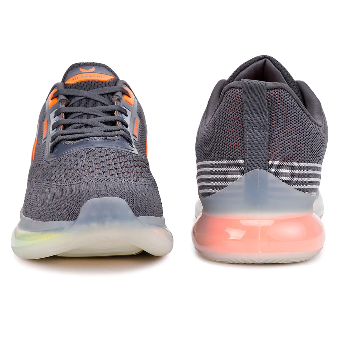 Bersache Lightweight Sports Running Shoes For Men Grey-9029