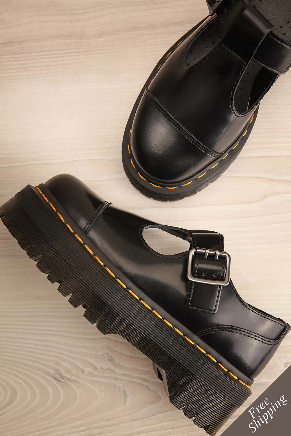 Bethan Smooth Leather Platform Mary Jane Shoes
