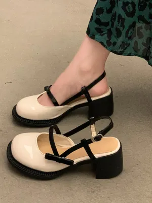 binfenxie  -  Mary Janes Platform Shoes Buckle Bow Round Toe Sweet Shoes Lolita Hollow Fairy Elegant Sandals Shoes Woman Casual 2024 Summer