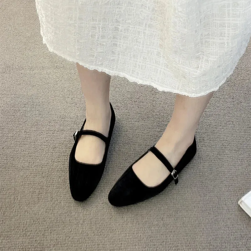 binfenxie  -    New Women Flats Fashion Round Toe Shallow Mary Jane Shoes Soft Casual Ballet Shoes Slingback Shoes Size35-40 Muje