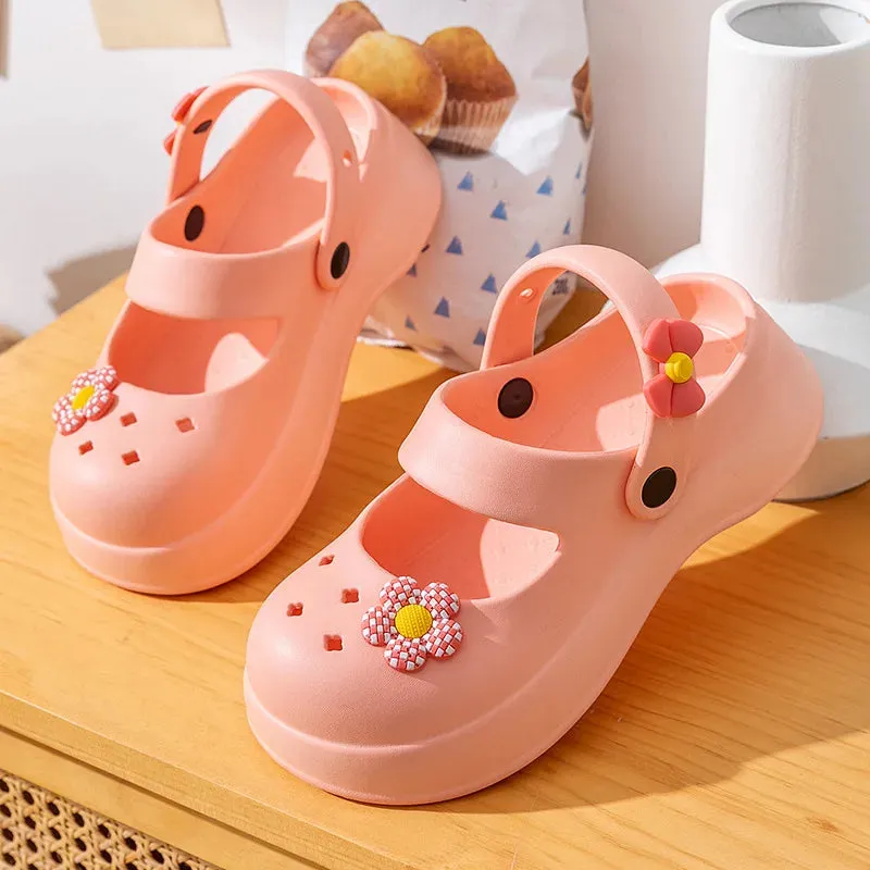 binfenxie  -  Princess Style Women's Hole Shoes Perforated Shoes Women's New Summer Beach Shoes Non-slip Lovely Slippers Wear Casual Sandals