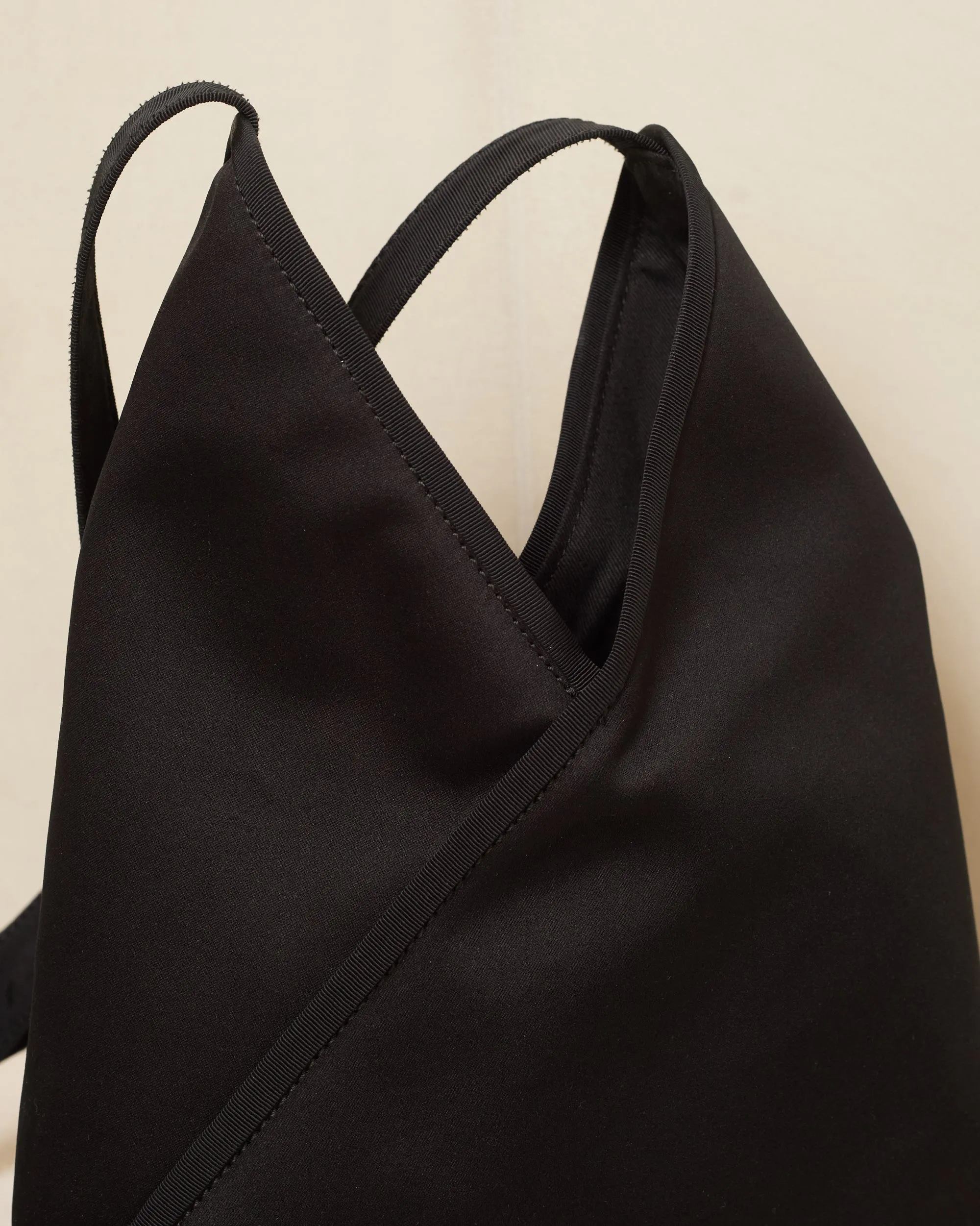 Black Satin Ballet Handbag