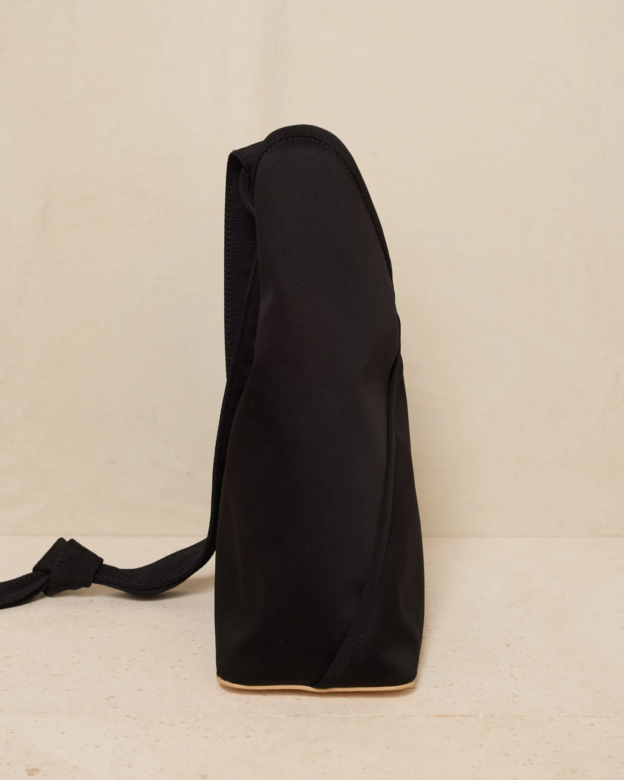 Black Satin Ballet Handbag