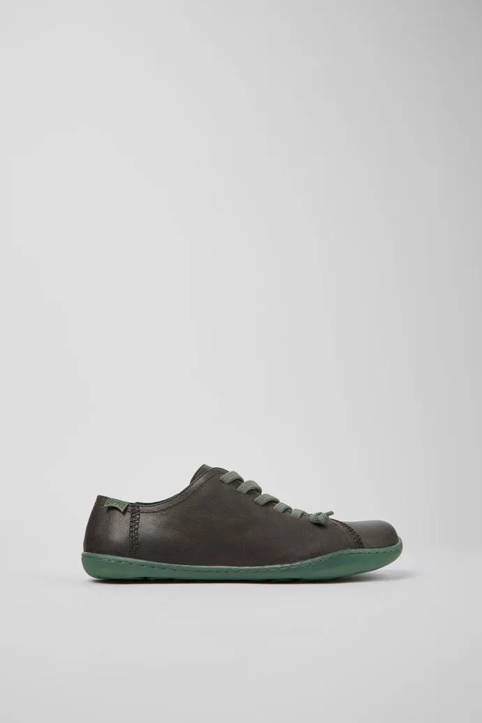 Camper Women's 20848 Peu Leather Lace-Up Casual Shoes Grey