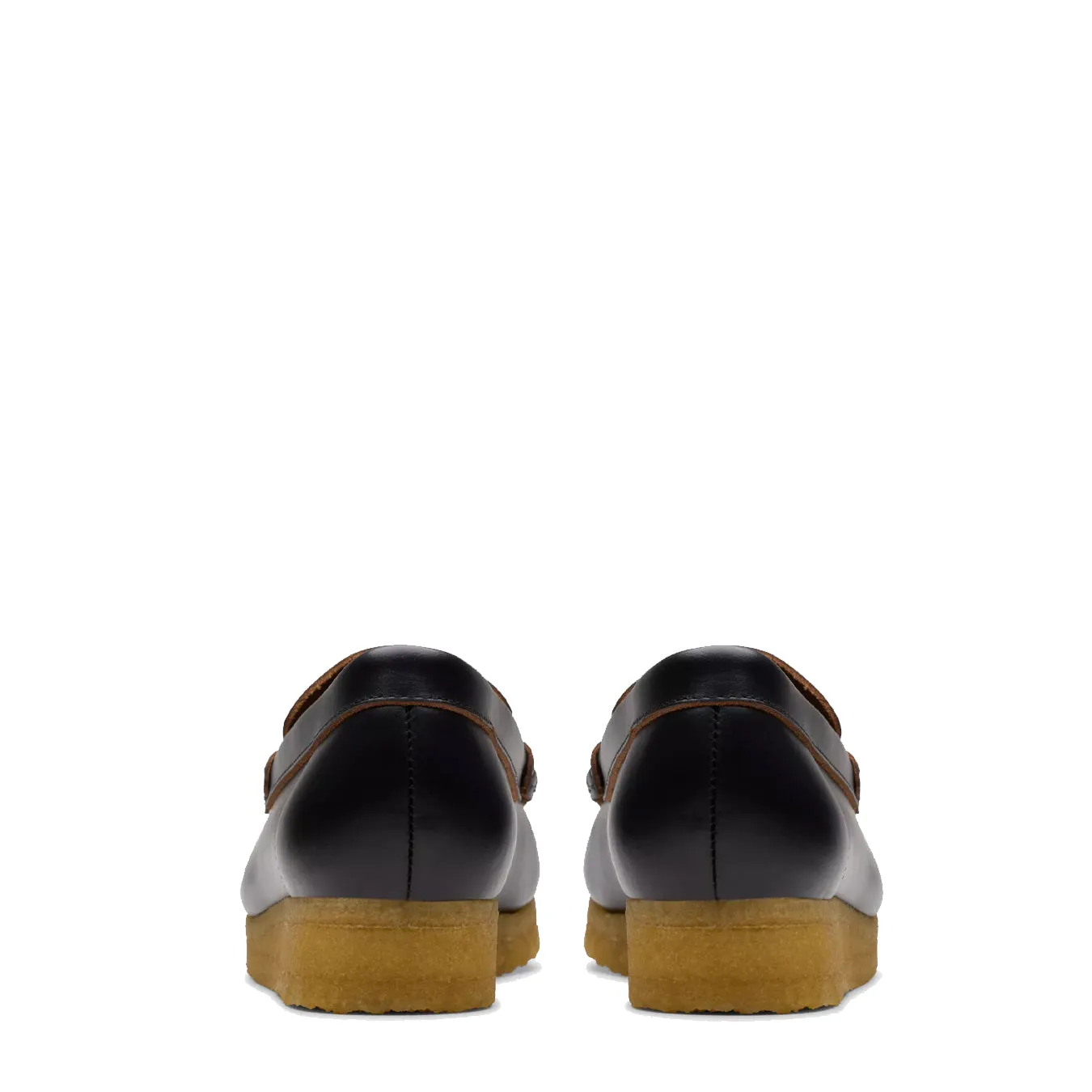Clarks Originals Womens Wallabee Loafer Black Smooth Leather