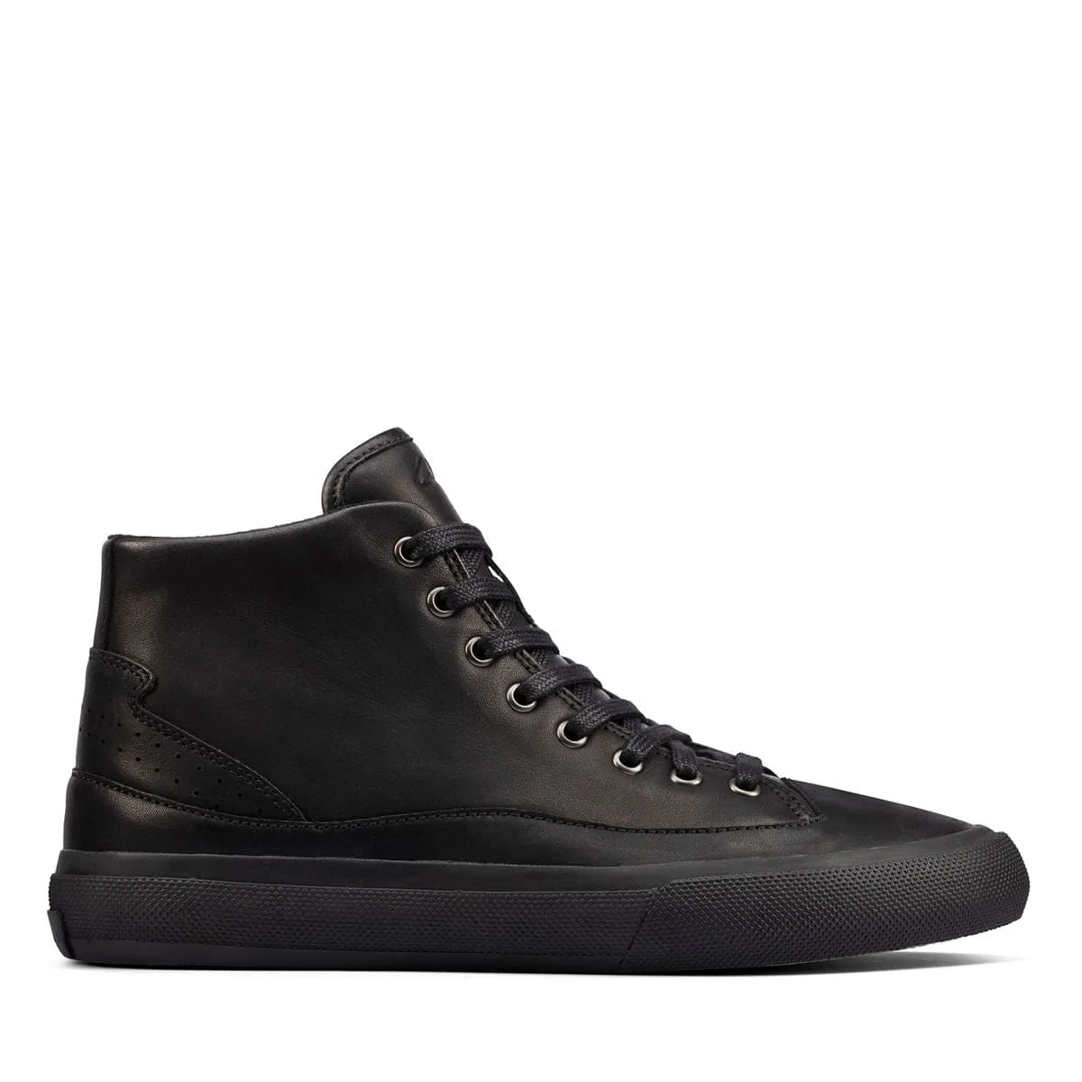 Clarks Women's Acely Zip Hi Sneakers- Black Leather