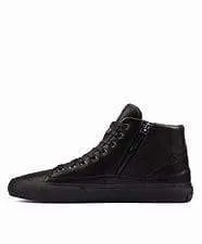 Clarks Women's Acely Zip Hi Sneakers- Black Leather