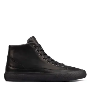 Clarks Women's Acely Zip Hi Sneakers- Black Leather