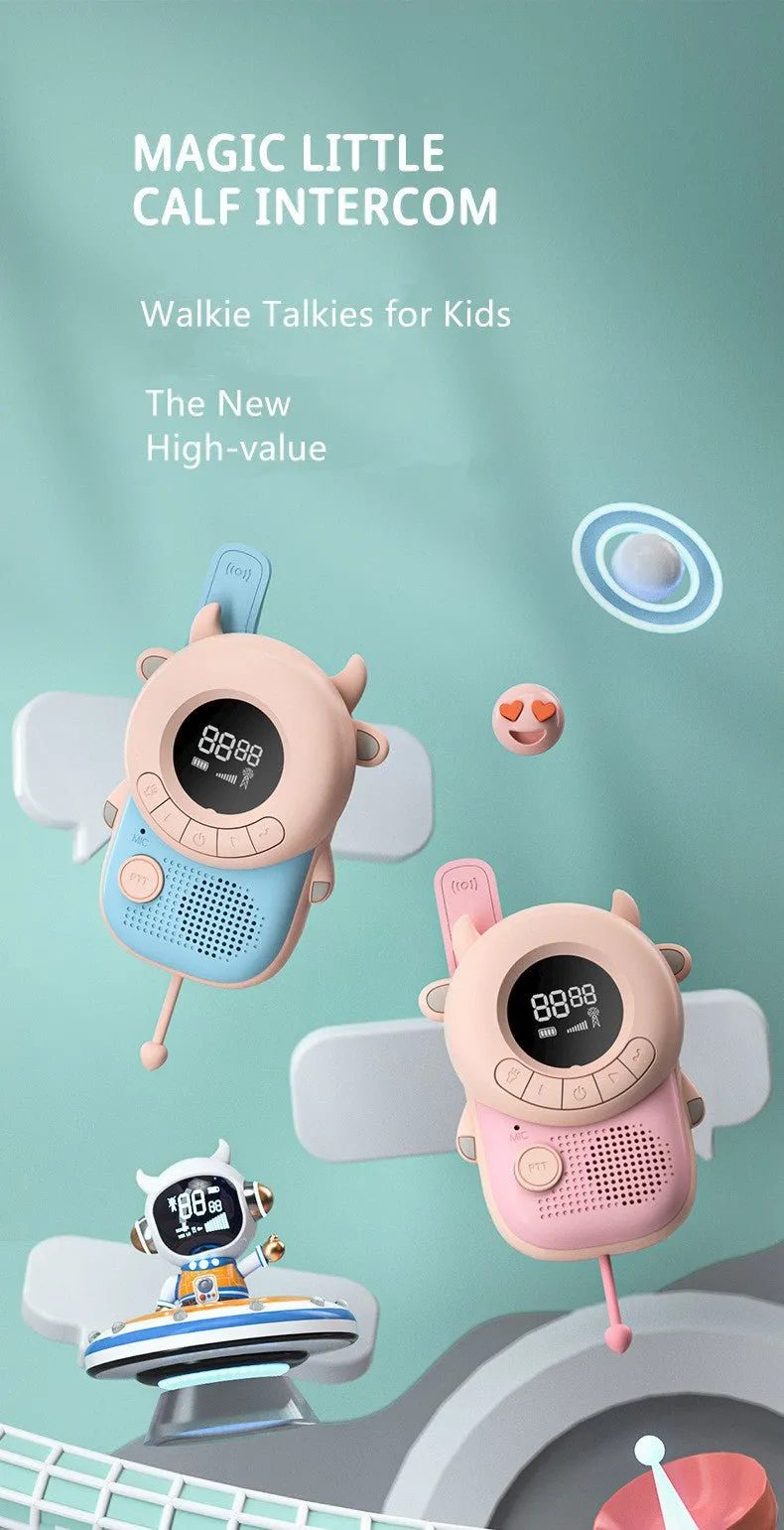 CRONY Cow Kids walkie-talkie Magic Little Bee Intercom Walkie Talkie Kids Toy 500M-1KM