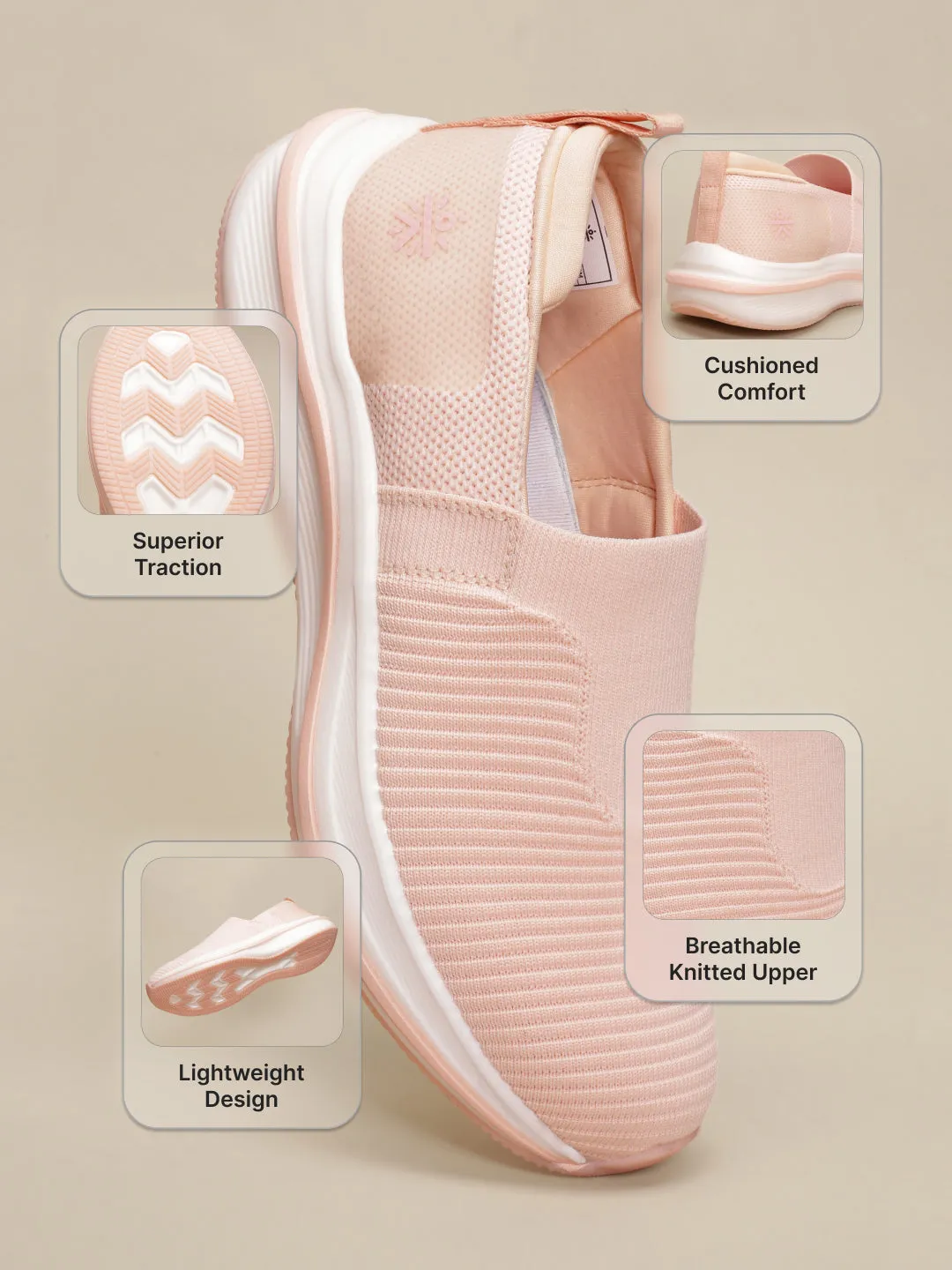 Cult Women's Grace Walking Shoes - Baby Pink / Mauve