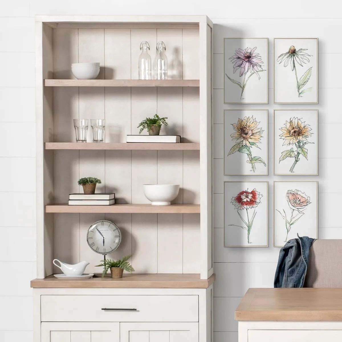 Fairview Shelving Unit White Wood | Brown Wood