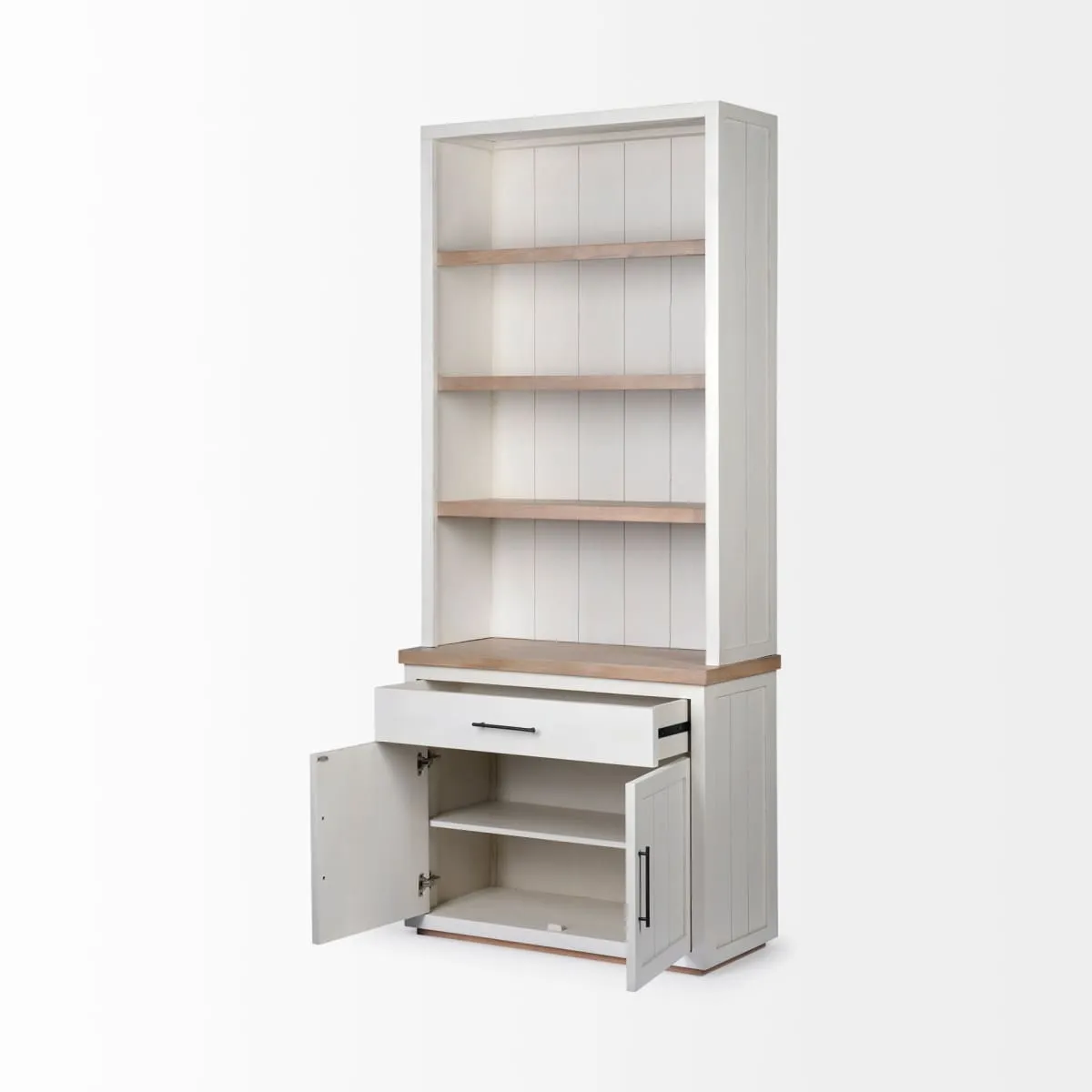 Fairview Shelving Unit White Wood | Brown Wood