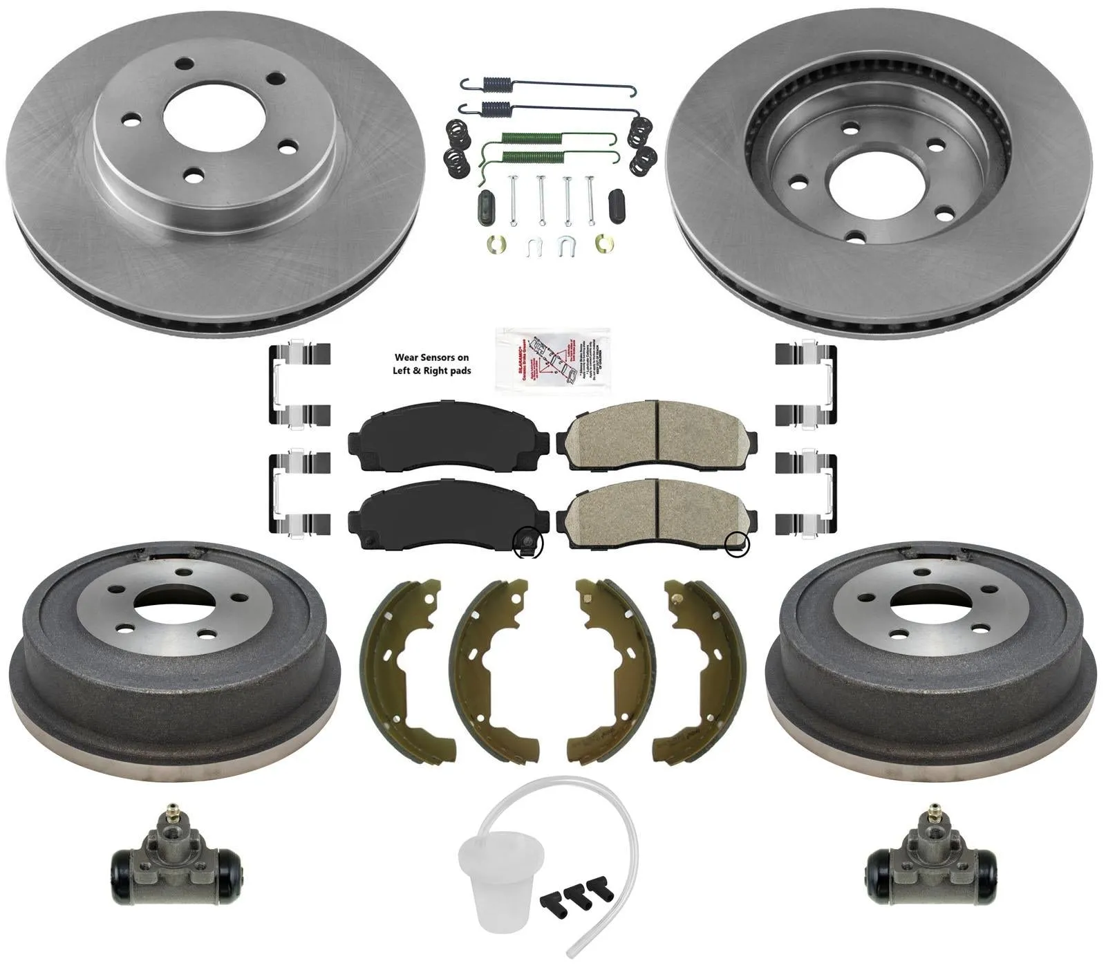 Fits 05-06 Equinox Torrent 02-07 Vue Front Disc Rear Brake Drums Shoes Hardware
