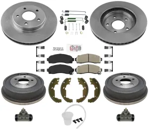 Fits 05-06 Equinox Torrent 02-07 Vue Front Disc Rear Brake Drums Shoes Hardware