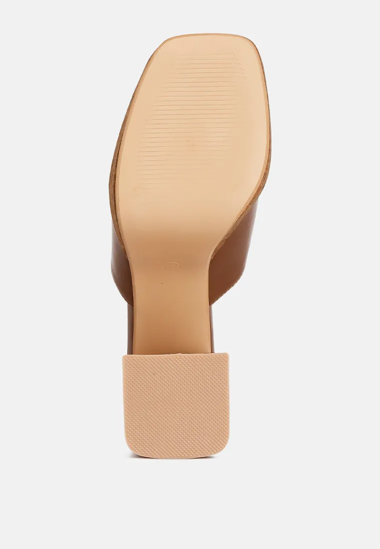 flexes flared block heel sandals by London Rag