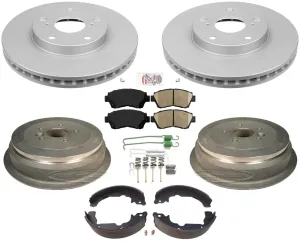For Toyota Sienna 98-03 Coated Brake Rotors Brake Pads Drums Brake Shoe Springs