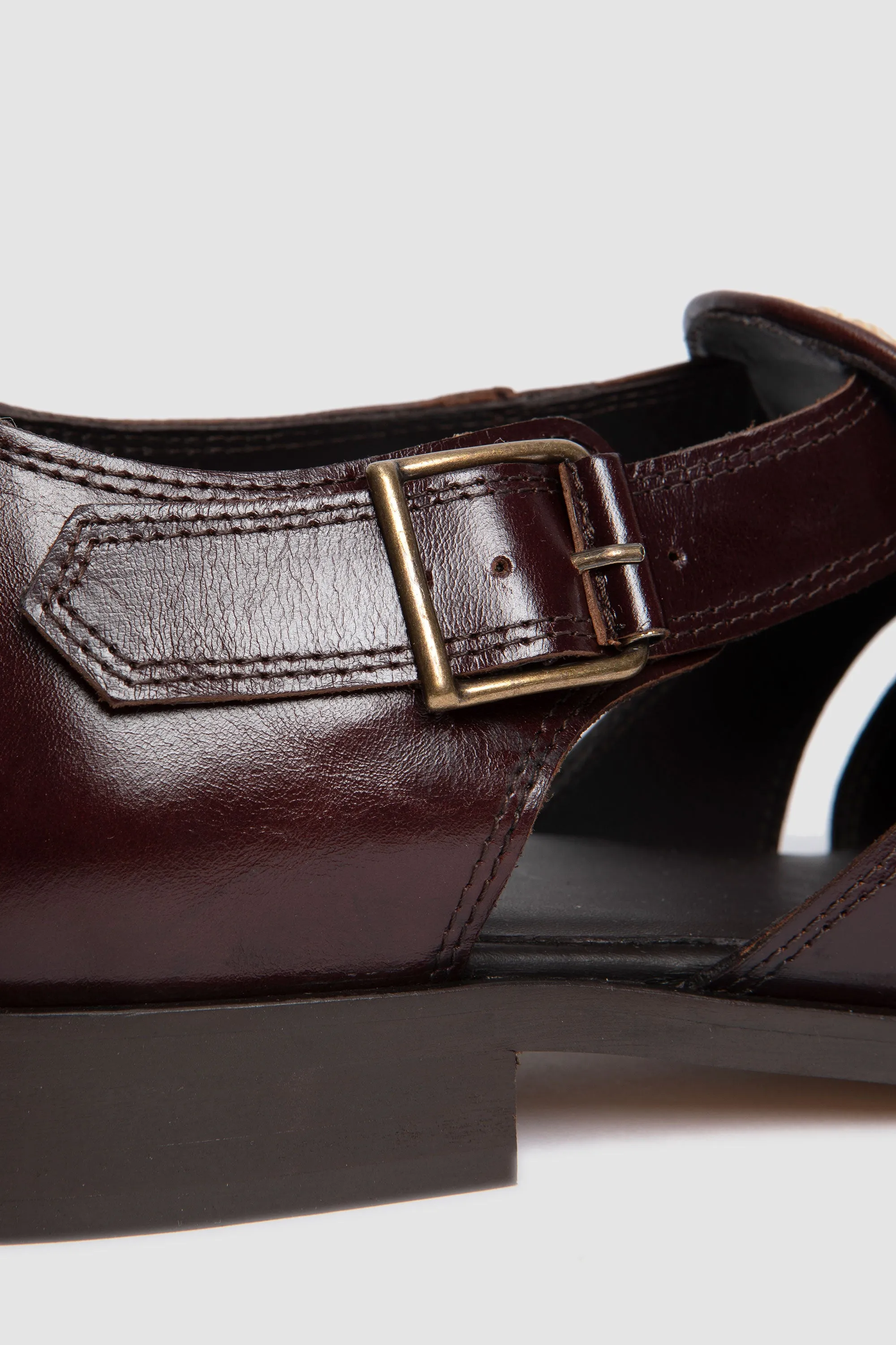 Franck Dark Brown/ Raffia Fabric Natural