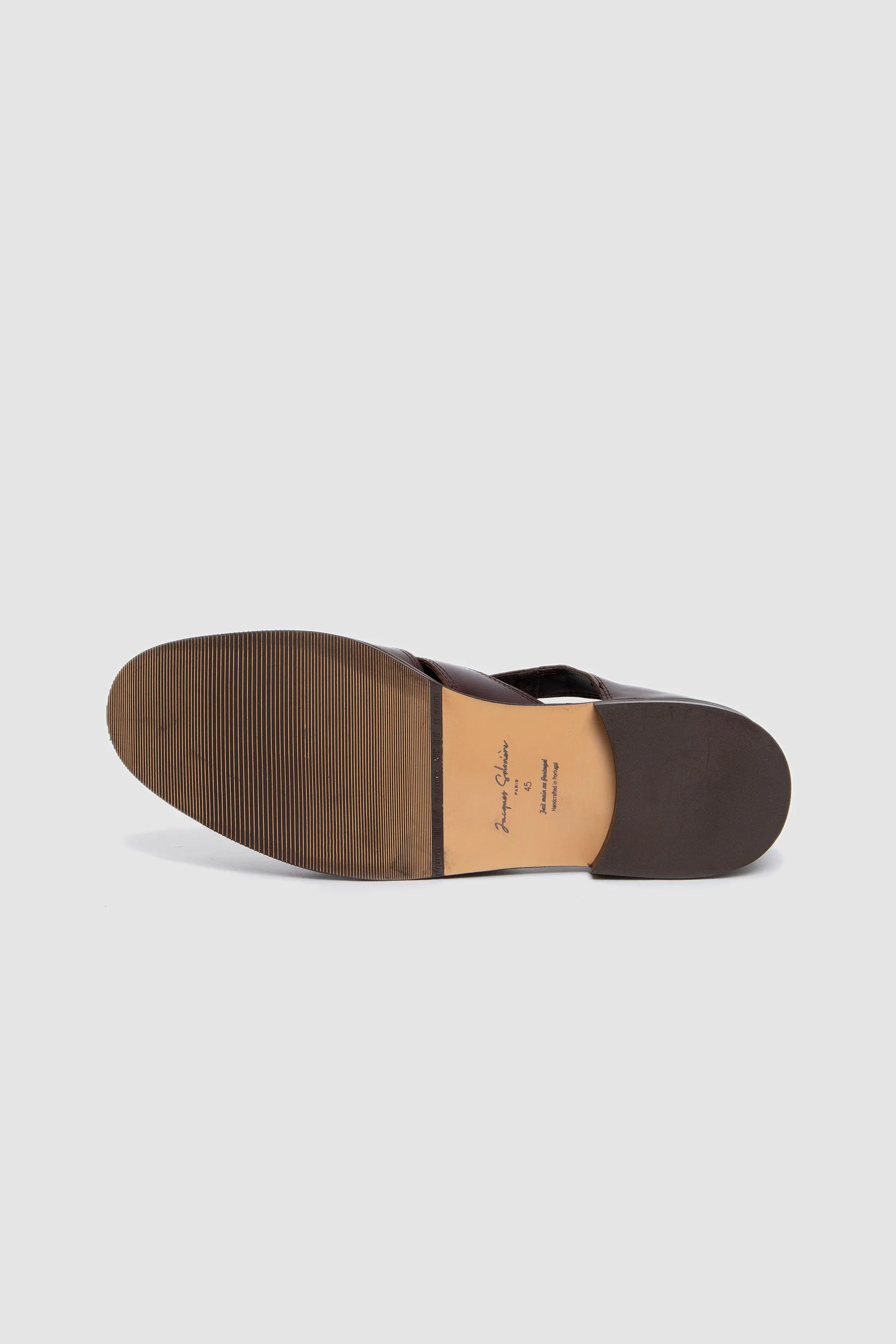 Franck Dark Brown/ Raffia Fabric Natural