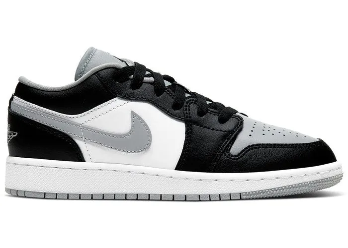 GS Air Jordan 1 Low "Grey Toe" (Black/Light Smoke Grey/White)(553560-039)