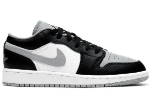 GS Air Jordan 1 Low "Grey Toe" (Black/Light Smoke Grey/White)(553560-039)