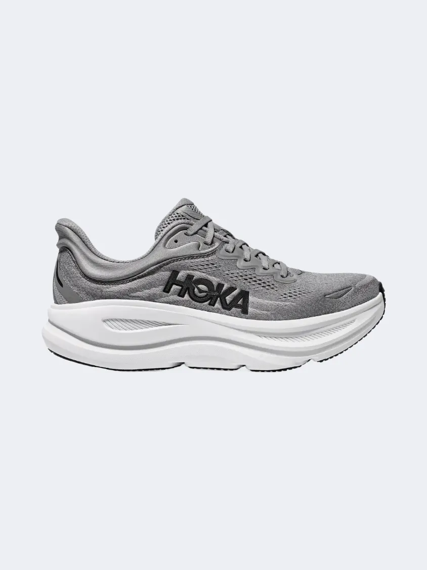 Hoka Bondi 9 Men Running Shoes Galactic Grey/Stellar