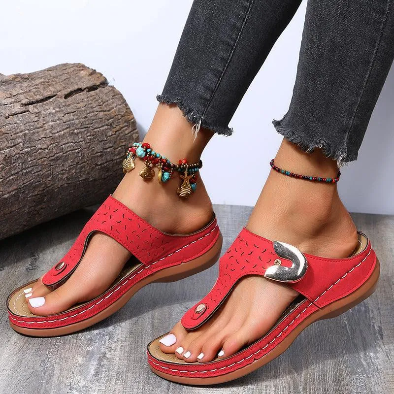 Hollow Out Roman Style Sandals for Women - Casual Comfort