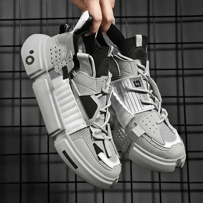 Men's Mesh Lace-Up Trainer Sneakers