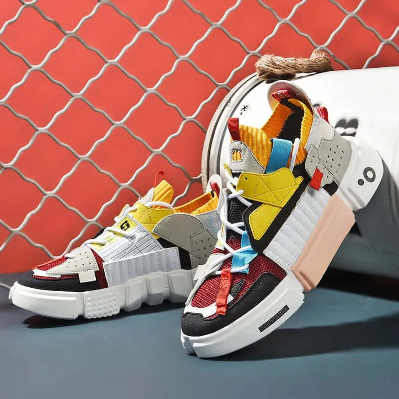 Men's Mesh Lace-Up Trainer Sneakers