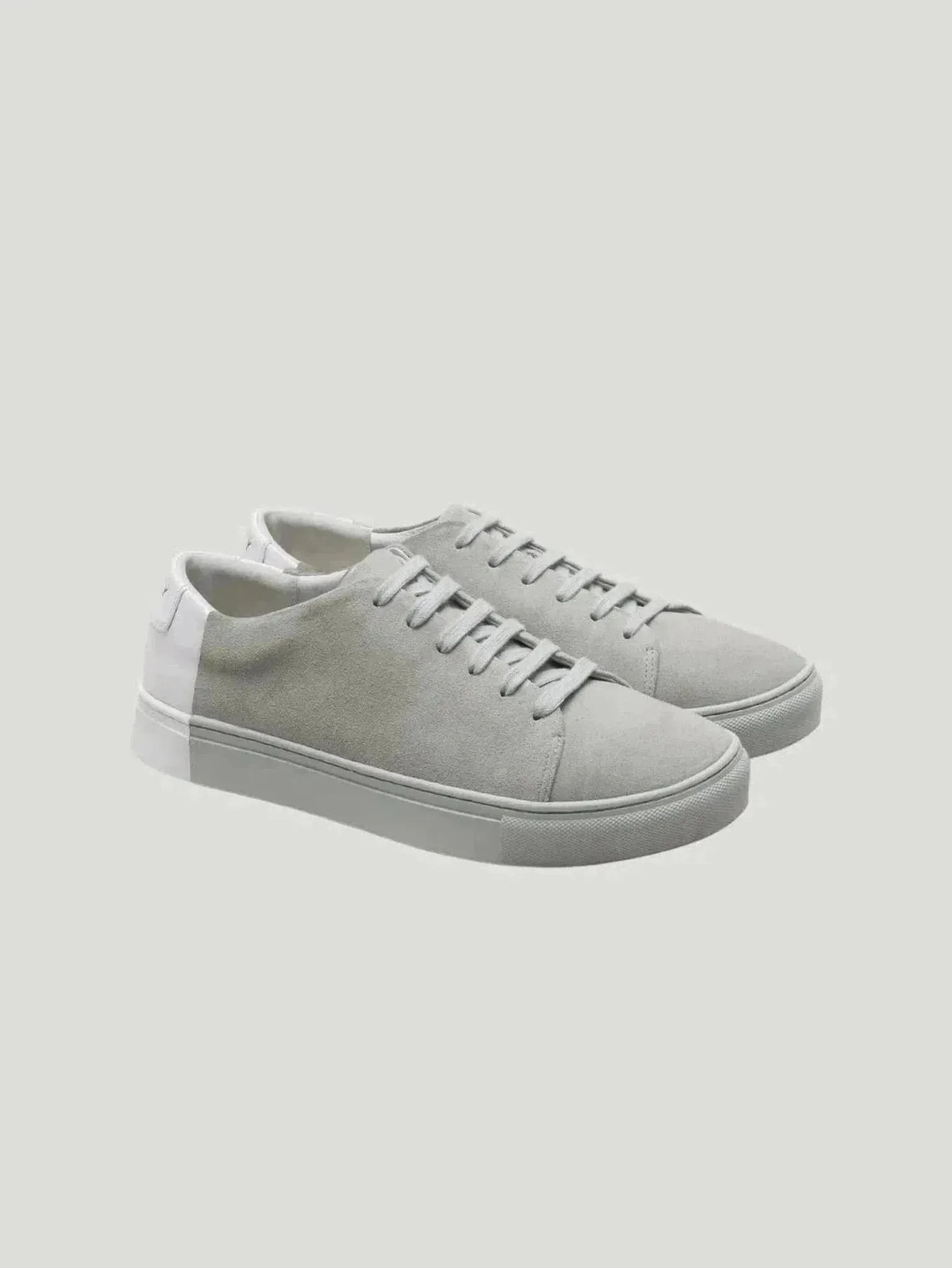 Men's Two-Tone Low Sneakers | Nappa Leather & Suede | Hand-Sewn Comfort with Arch Support | One Posh Closet