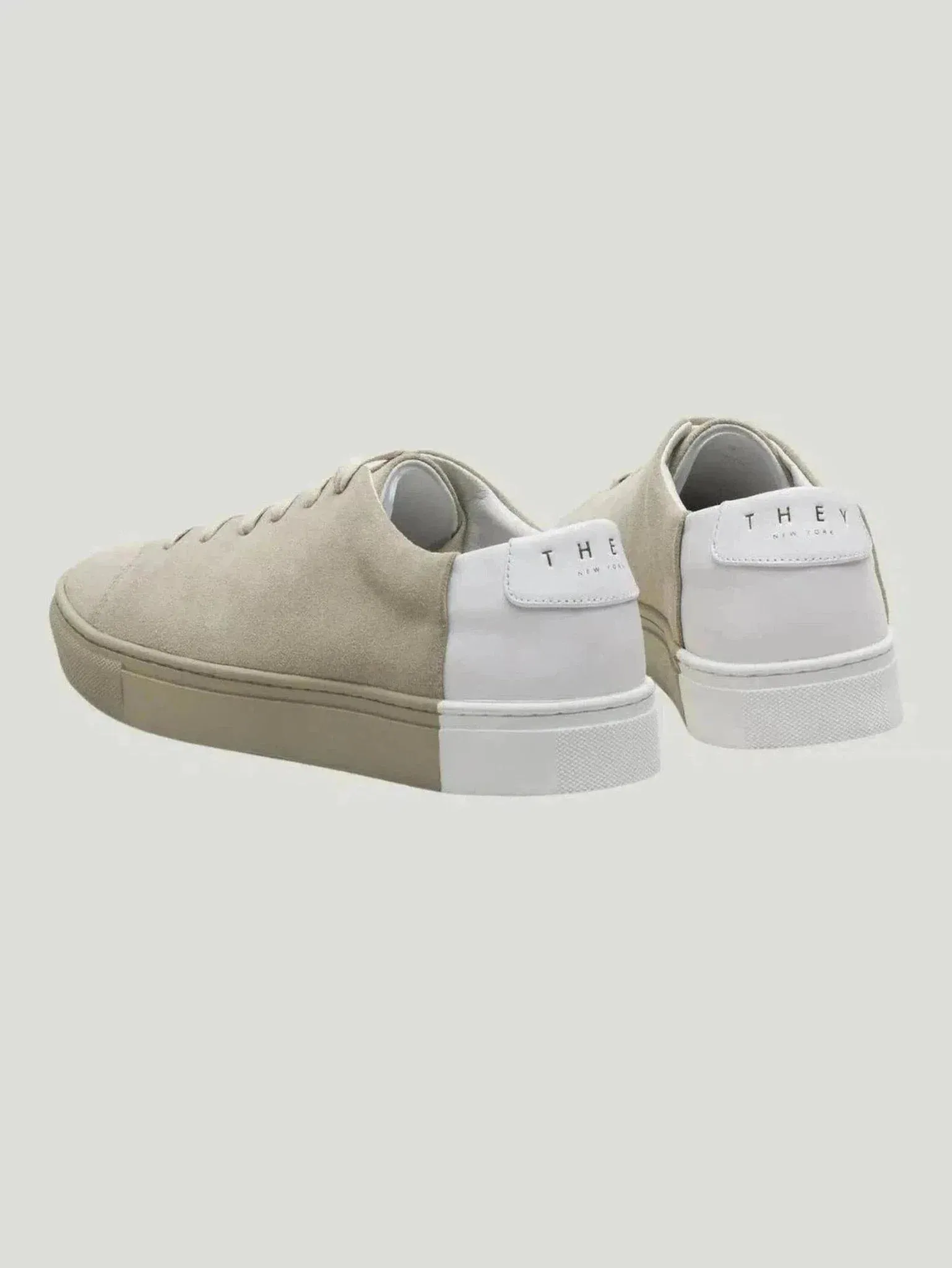 Men's Two-Tone Low Sneakers | Nappa Leather & Suede | Hand-Sewn Comfort with Arch Support | One Posh Closet