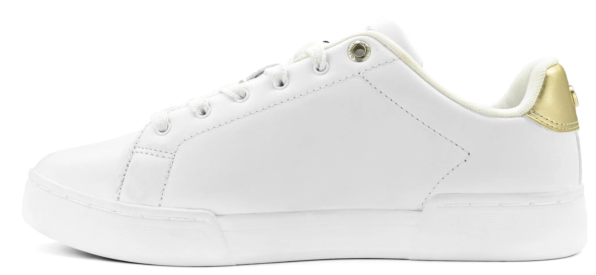 METALLIC MONOGRAM COURT TRAINERS