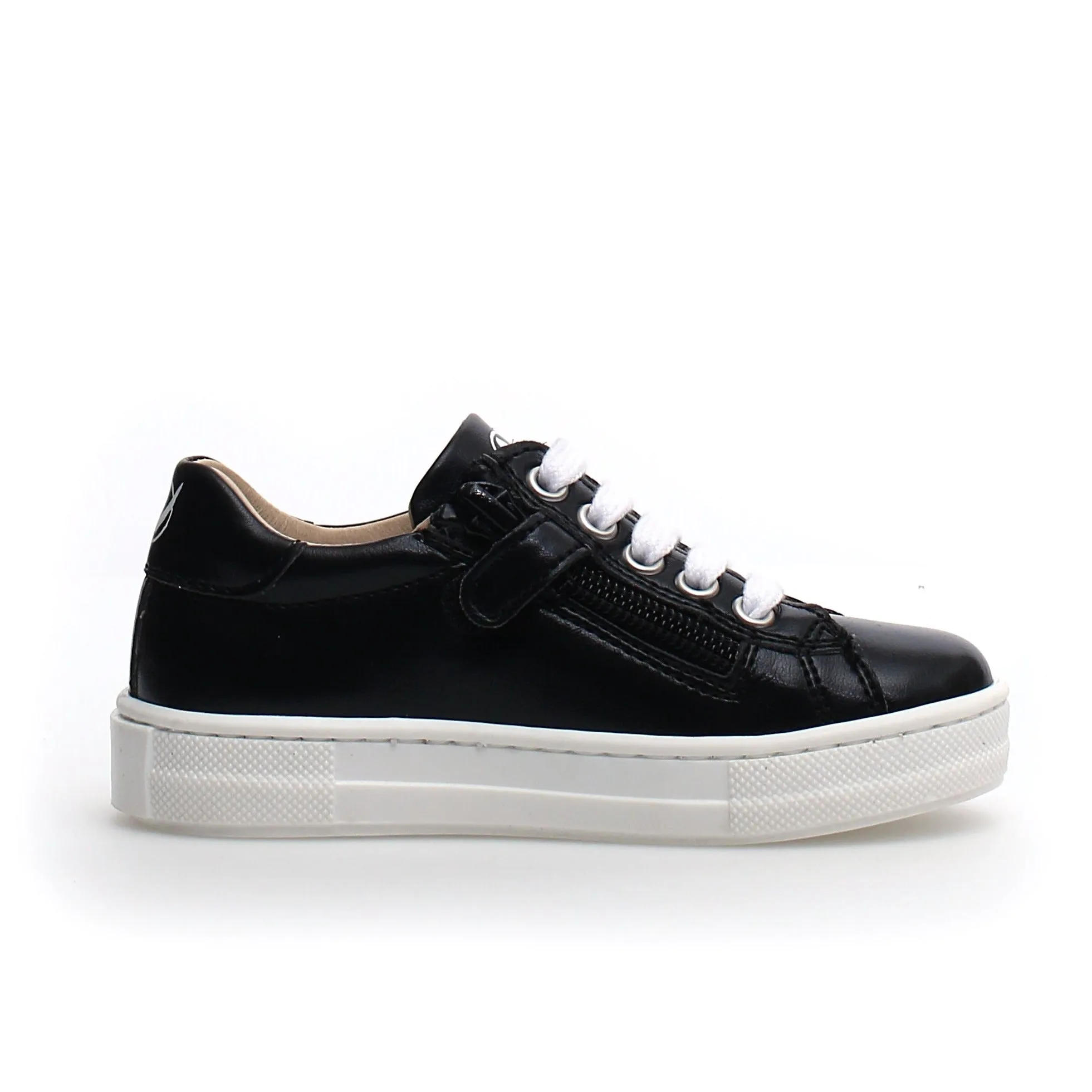 Naturino Boy's and Girl's Assisi Zip Shoes - Flash Black/Nastro Black