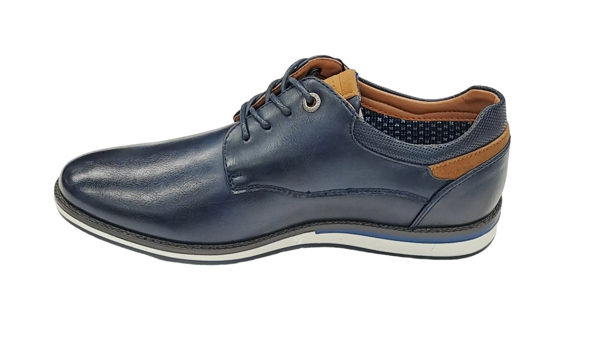 Ninety 78 Mens Smart Casual Laced Shoe - Navy
