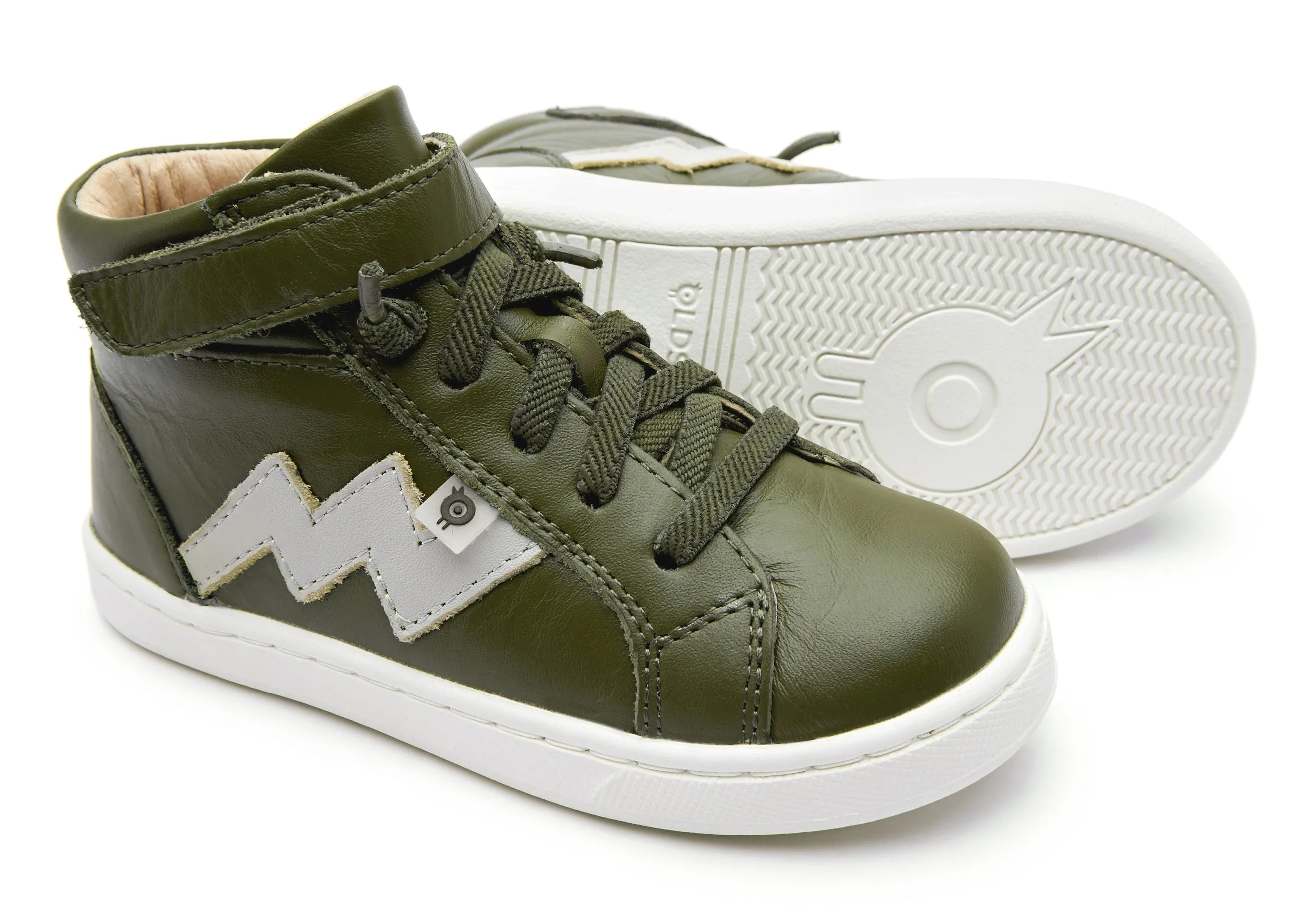 Old Soles Boy's and Girl's 6137 Bolted Hightop Sneakers - Militare/Gris