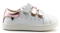 Old Soles Girl's 6154 Triester Sneakers - Snow/Pink Frost/Silver