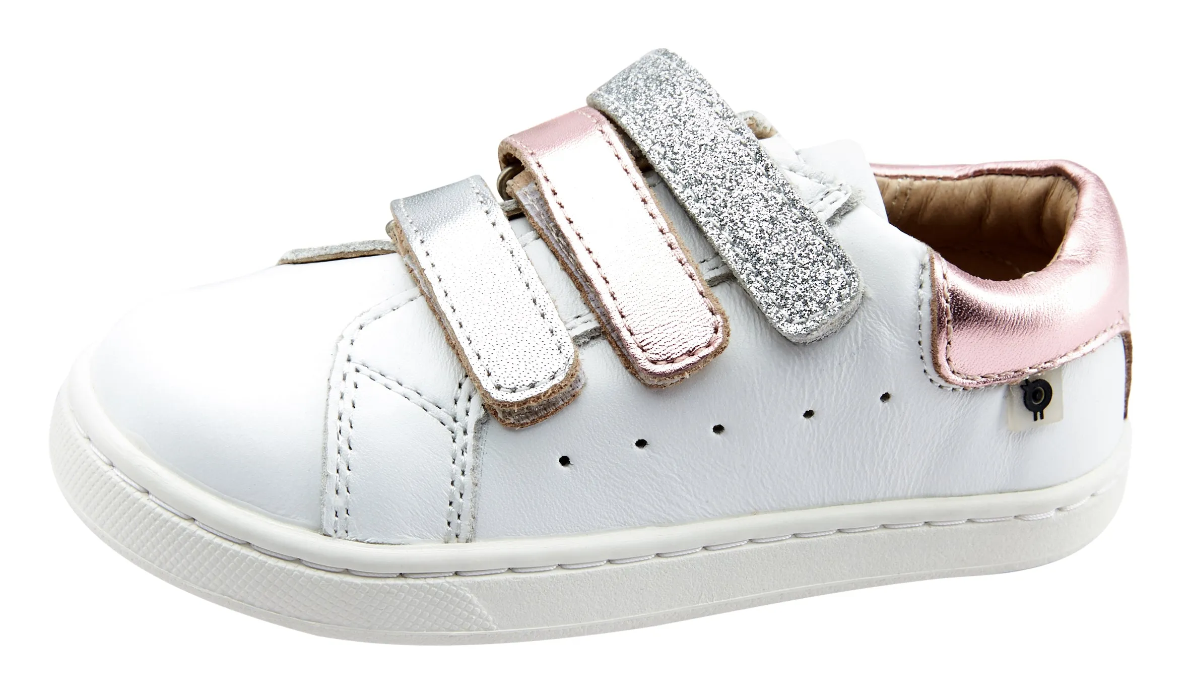 Old Soles Girl's 6154 Triester Sneakers - Snow/Pink Frost/Silver