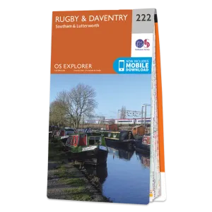 Ordnance Survey Explorer 222 Map Rugby & Daventry