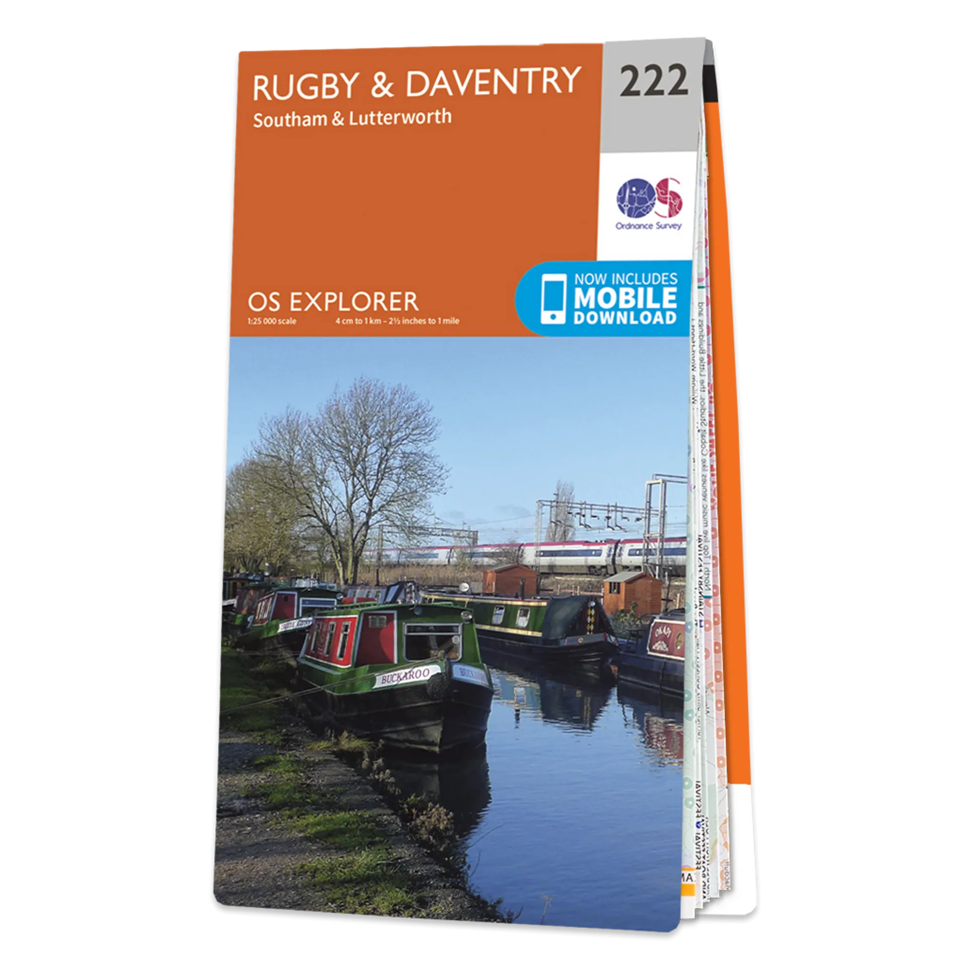 Ordnance Survey Explorer 222 Map Rugby & Daventry