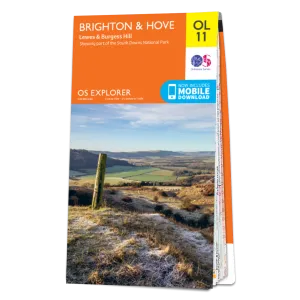 Ordnance Survey Explorer OL11 Map Brighton & Hove